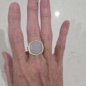 Kendra Scott Nola Gold Statement Ring in Iridescent Drusy